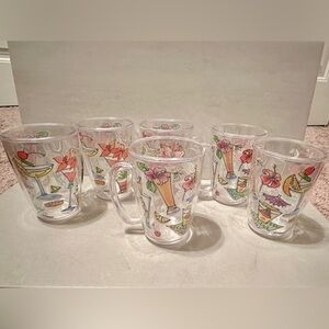 Set of 6~Vintage “Mixed Drinks” Tumblers Drinking Glasses